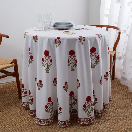 Amaya Round Tablecloth - Red